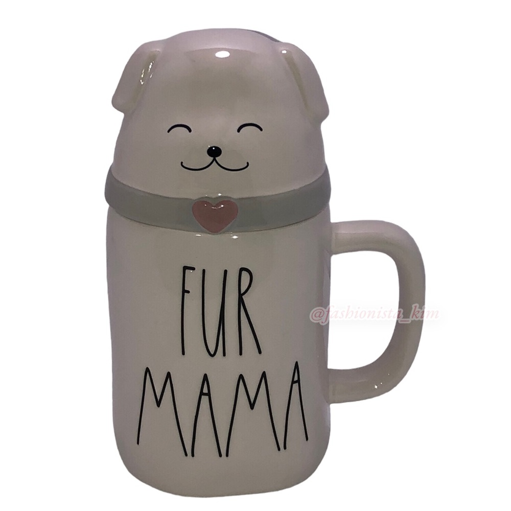 Rae dunn fur mama mug with topper